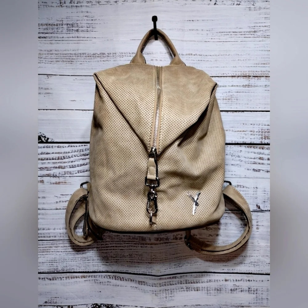 Suri Frey Romy Backpack Purse in Light‎ Beige Large 13x13 Vegan Leather